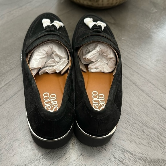 Franco Sarto Carolynn Tassel Loafer Black Suede - Picture 6 of 9